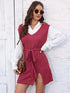 'Saira' V-Neck Sleeveless Sweater Dress - Celes Fashion